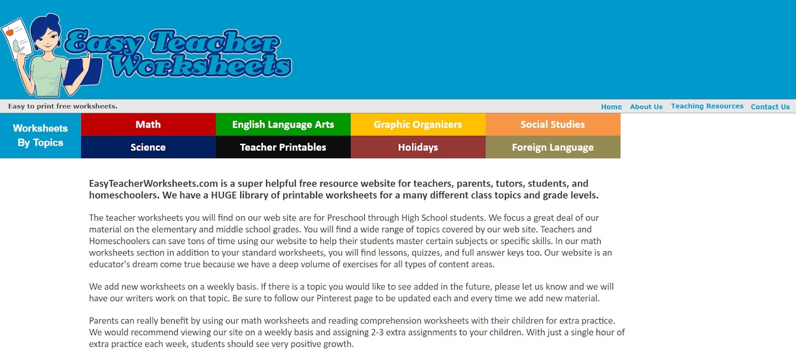 Easy Teacher Worksheets MathsLinks Worksheets Library