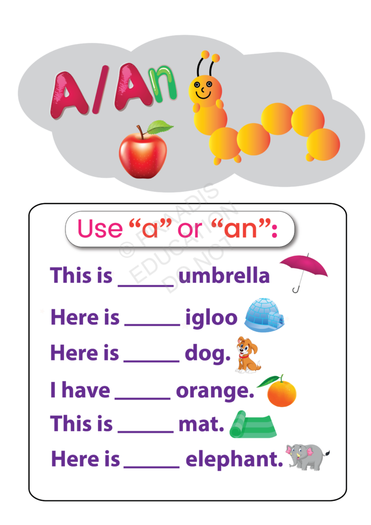 English Worksheet Sr Kg Kindergarten Worksheets