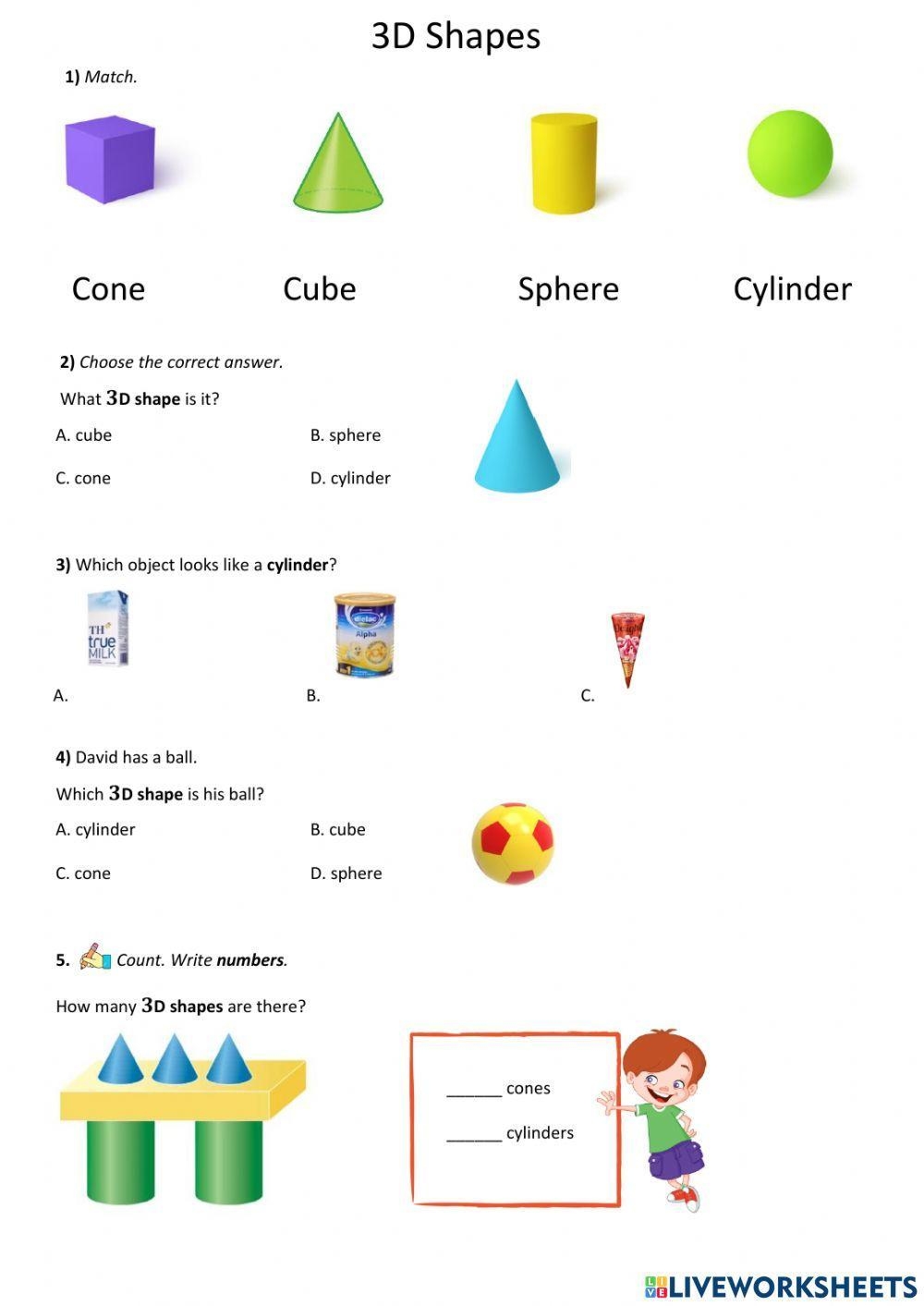 Faces Edges Vertices Worksheets K5 Learning Worksheets Library