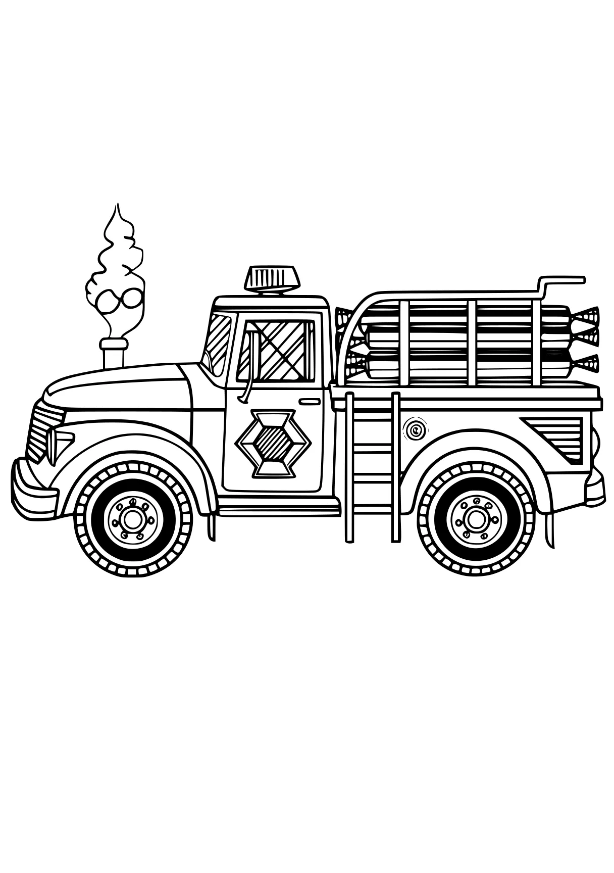 Fire Engine Colouring Pages Coloring Page Ambulance Firefighter 