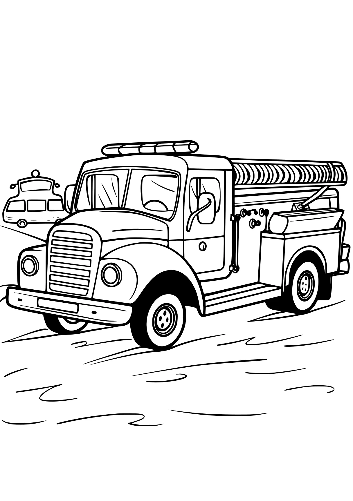 Fire Engine Colouring Pages Coloring Page Truck Vehicle Trucks