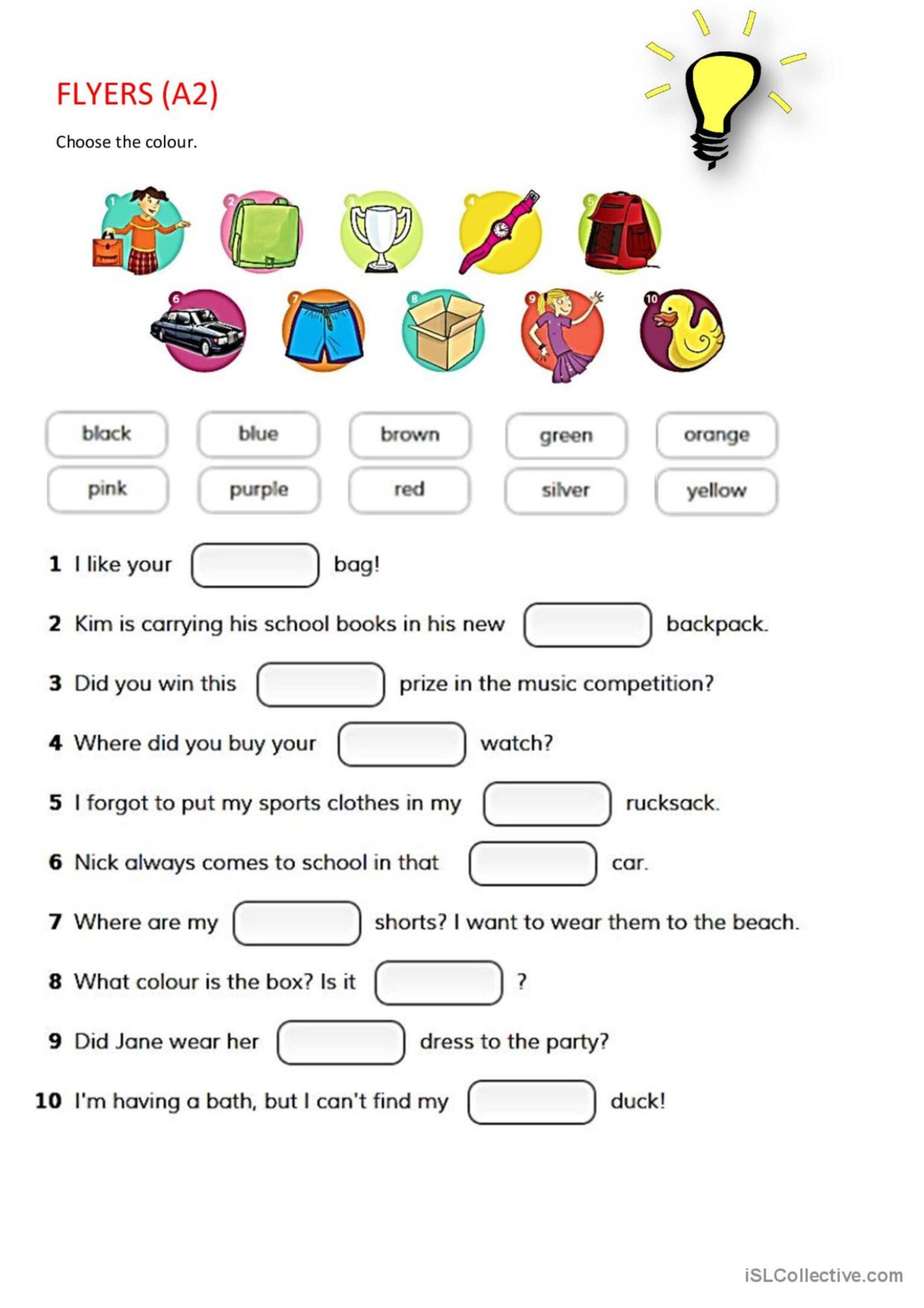 FLYERS A2 grammar Practice English ESL Worksheets Pdf Doc