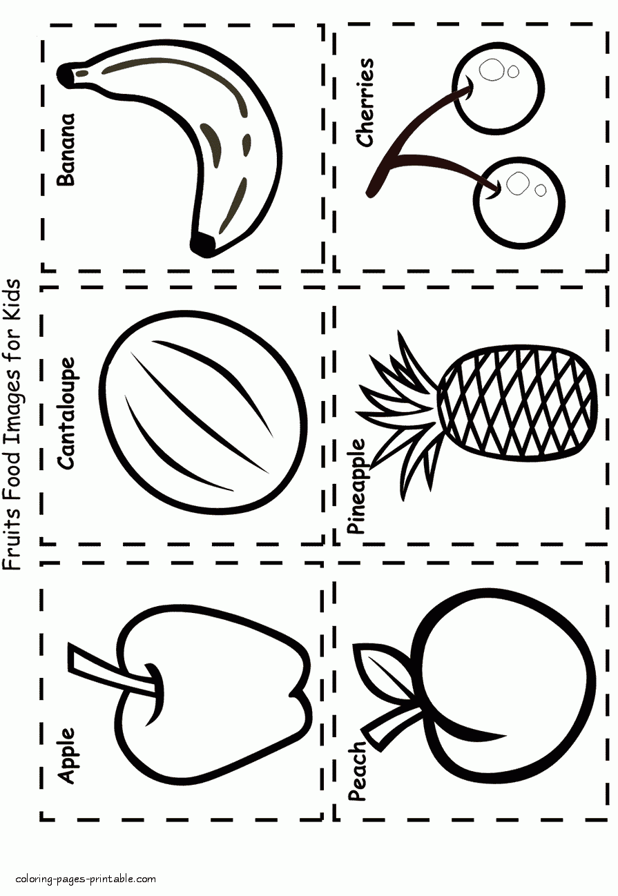Food Coloring Pages For Preschoolers Fruits COLORING PAGES 