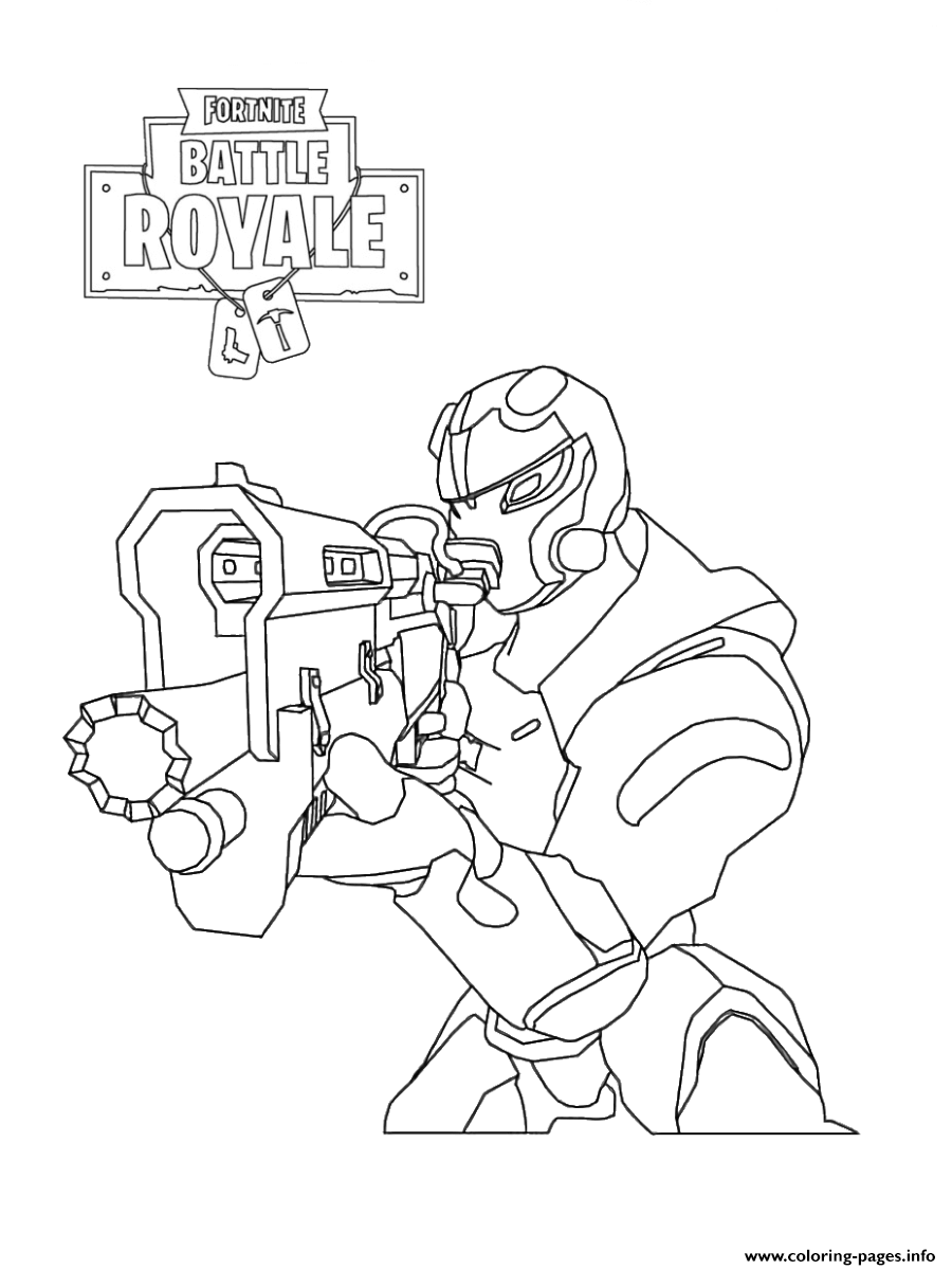 Fortnite Soldier Coloring Page Printable