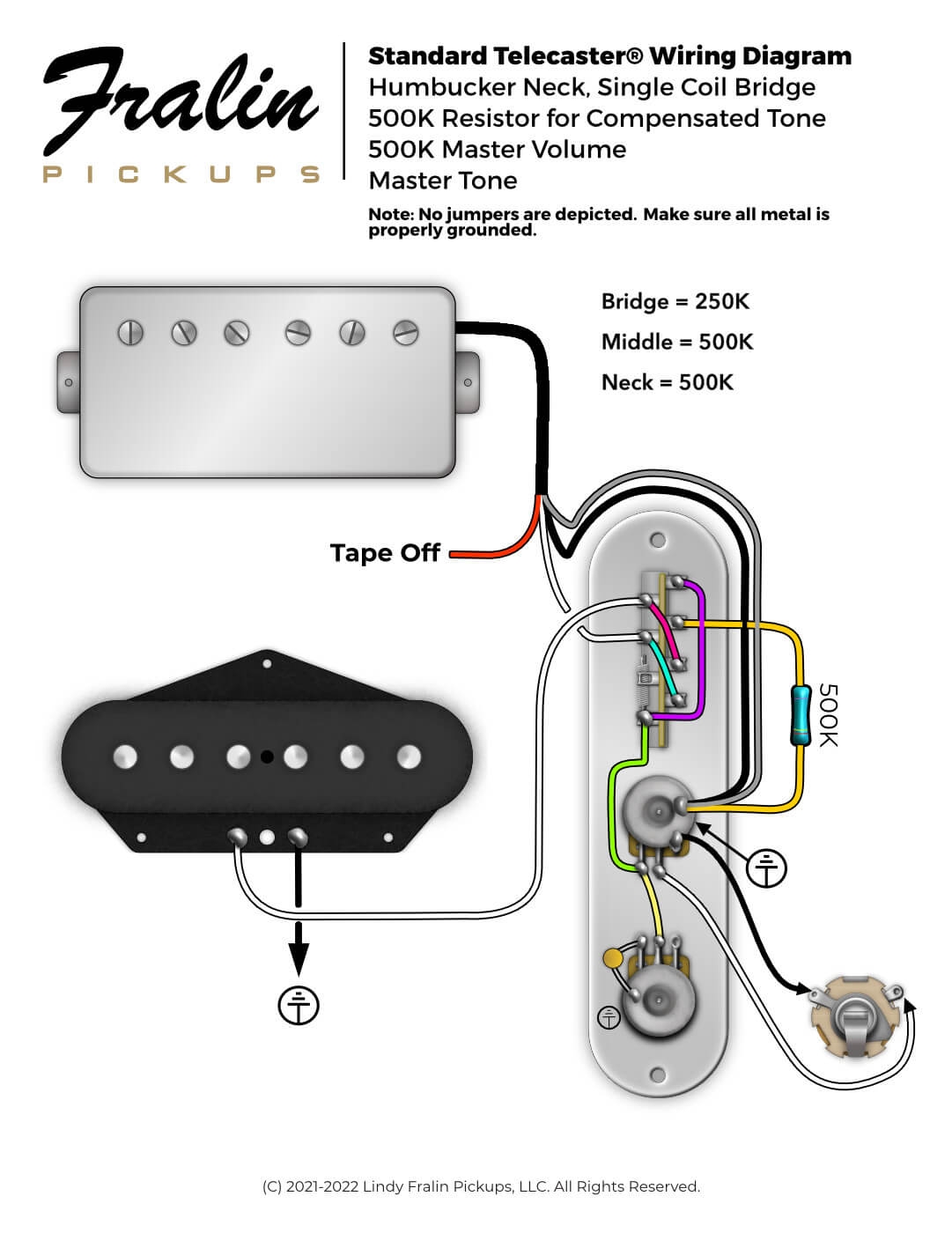 Fralin Pickups Wiring Diagrams HS Telecaster Wiring Diagram Version 2 