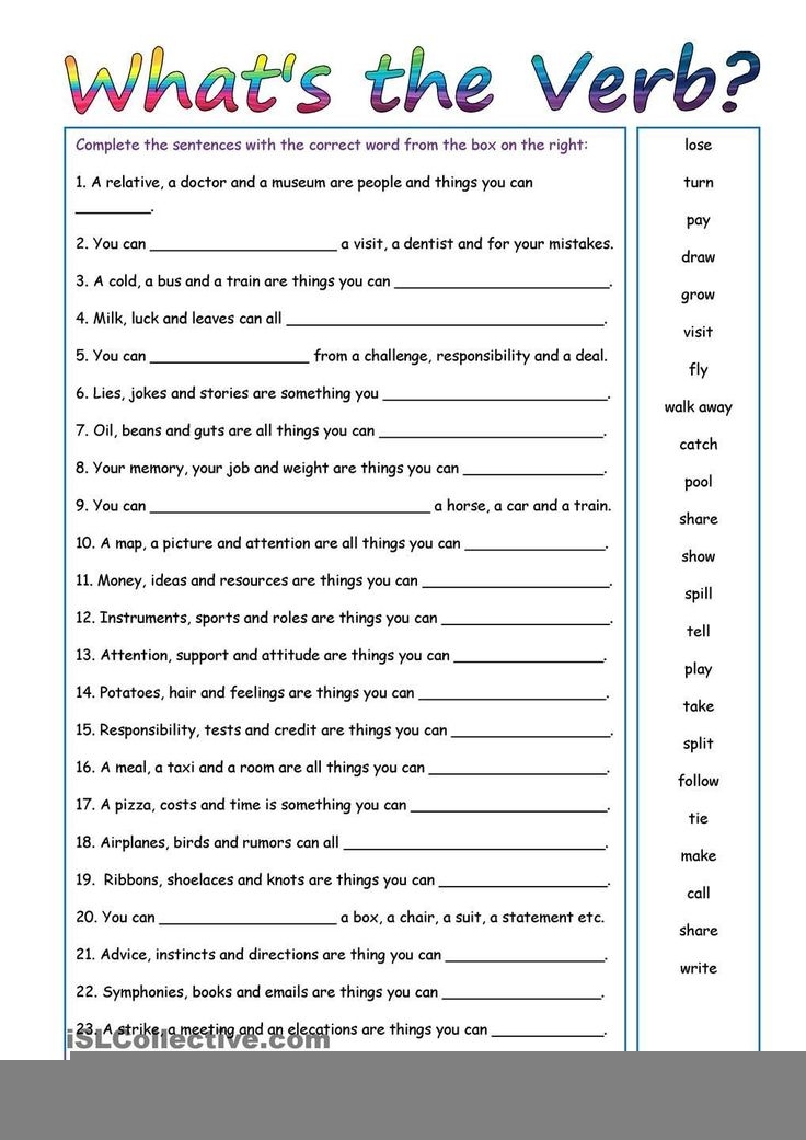 Free 6th Grade Grammar Worksheets Language Worksheets