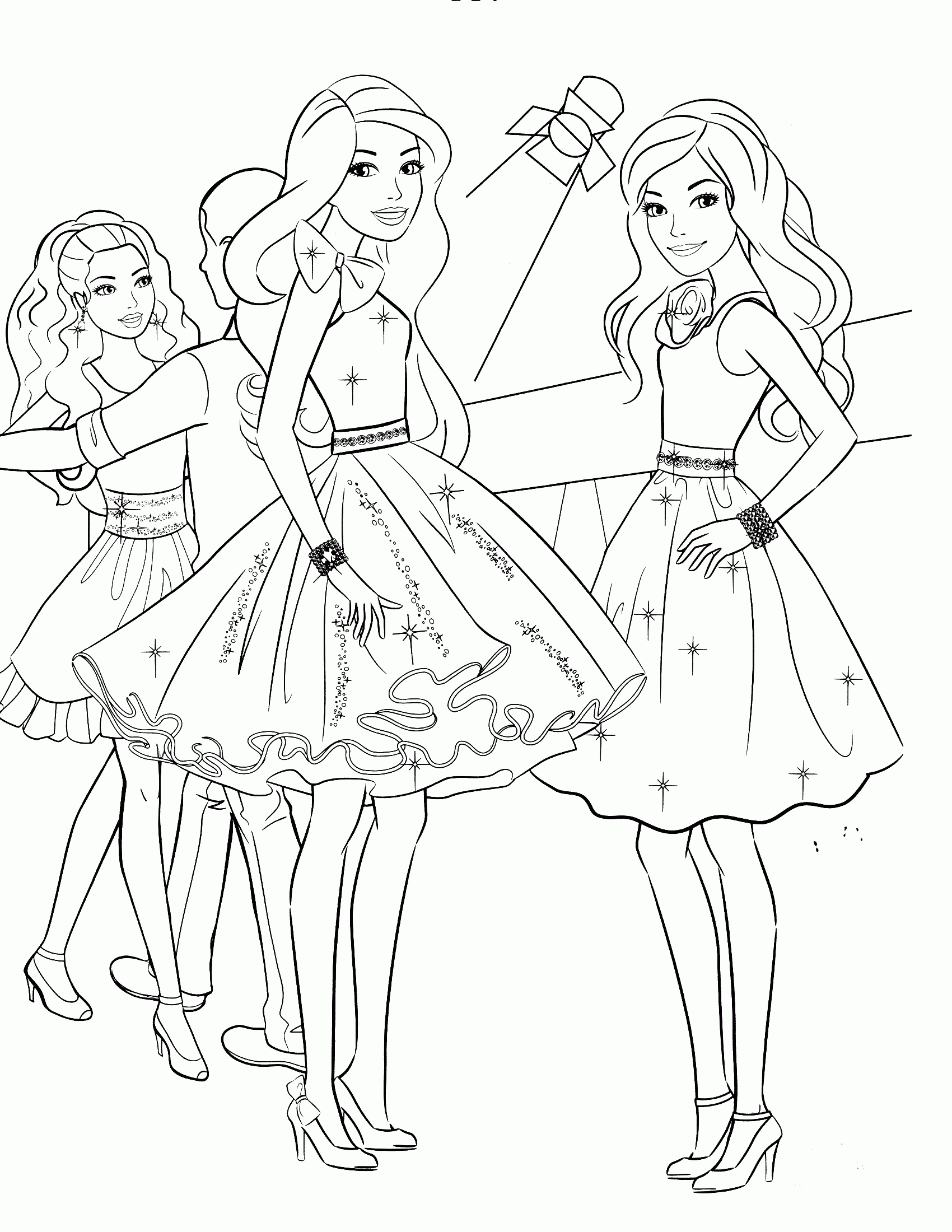 Free Coloring Pages Barbie Coloring Home