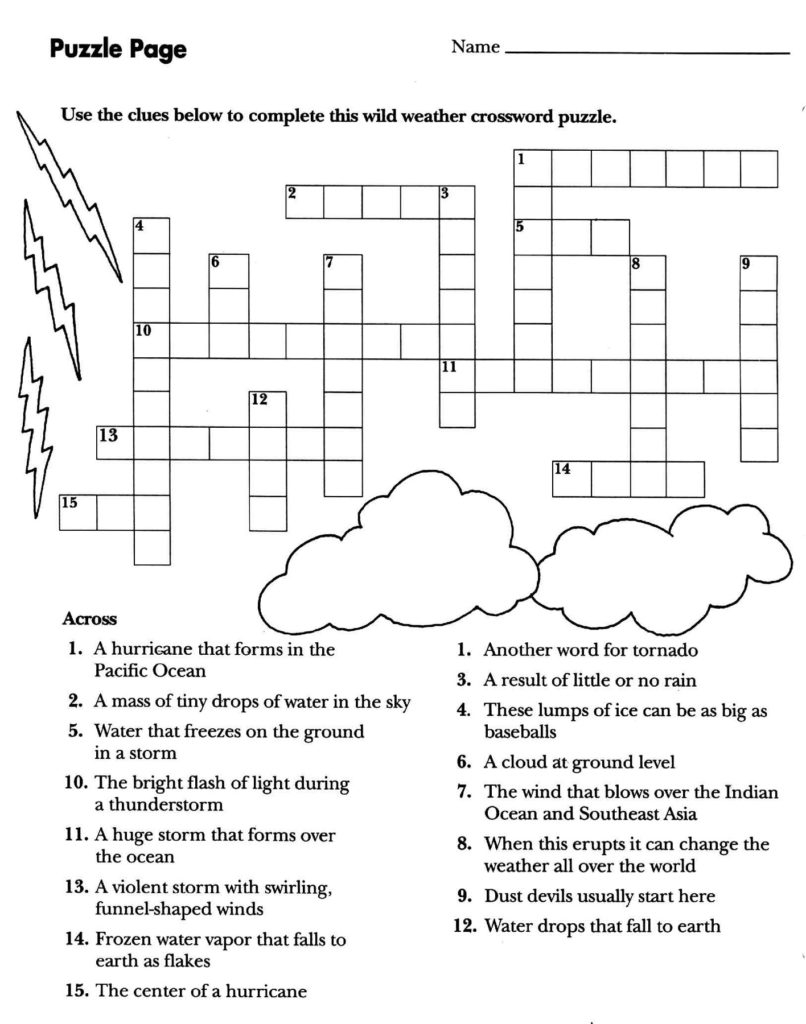 Free Crossword Puzzles For 5th Graders