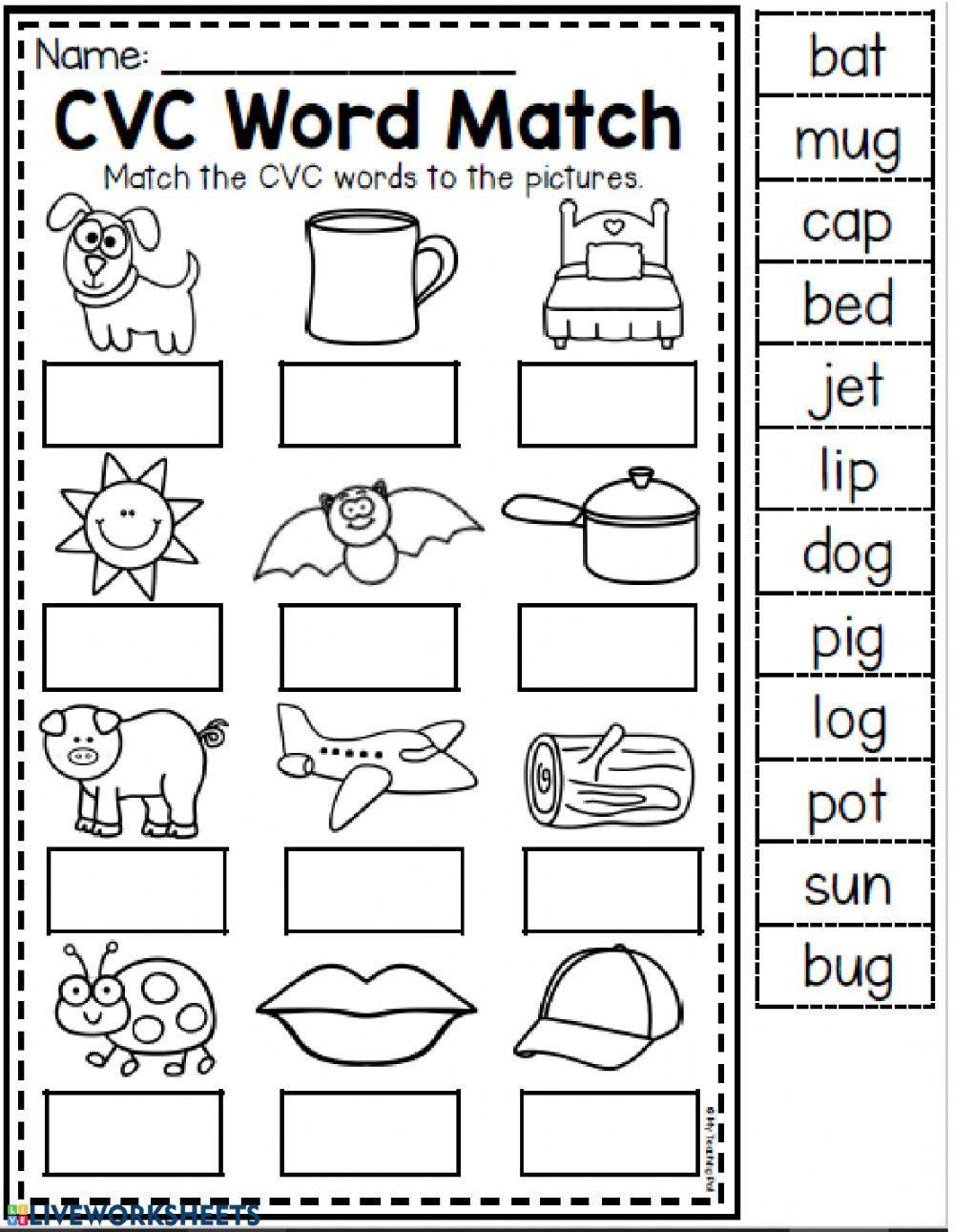 Free CVC Words Writing Worksheet Free4Classrooms Worksheets Library