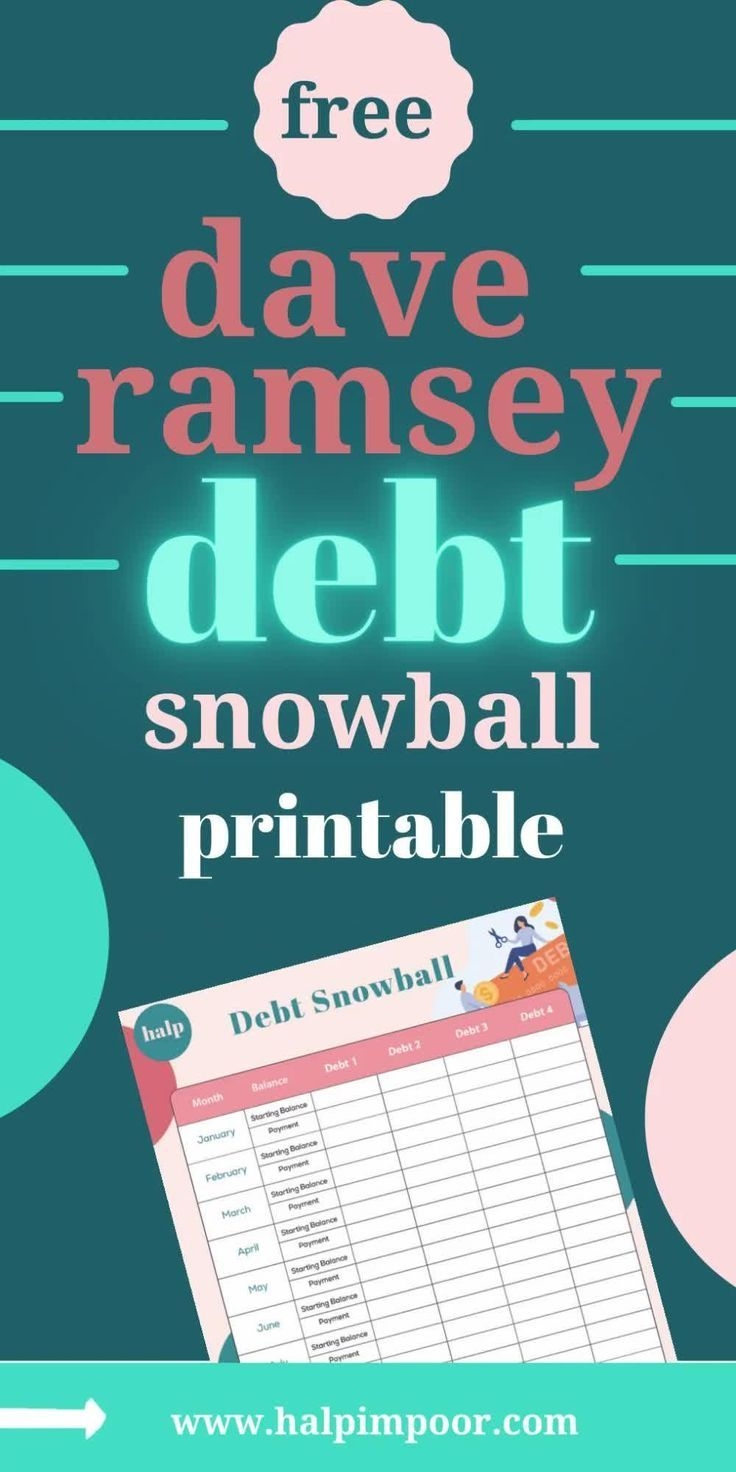 Free Dave Ramsey Debt Snowball Printable PDF Worksheet