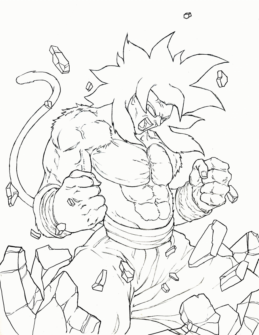 Free Dragon Ball Z Coloring Pages Goku Super Saiyan 5 Download Free 