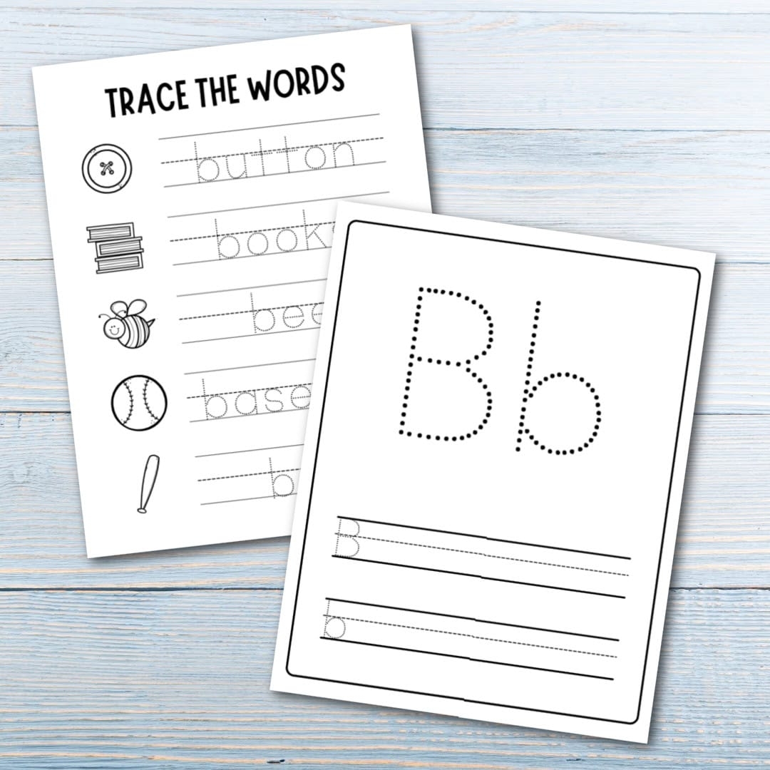 Free Letter B Preschool Worksheets