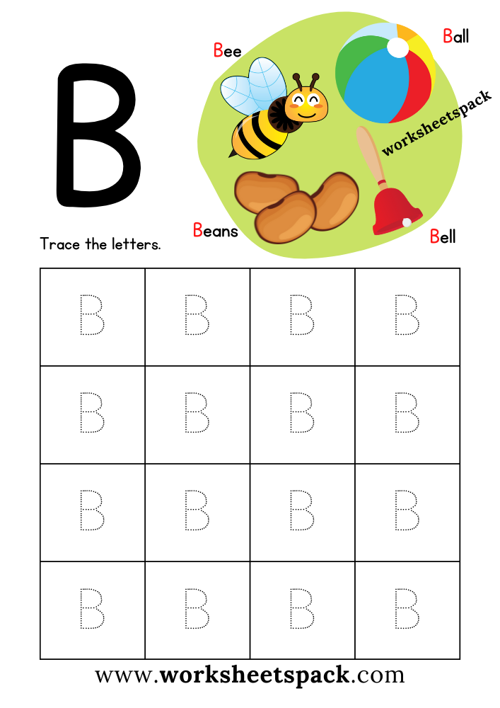 Free Letter B Printable Worksheets Worksheetspack