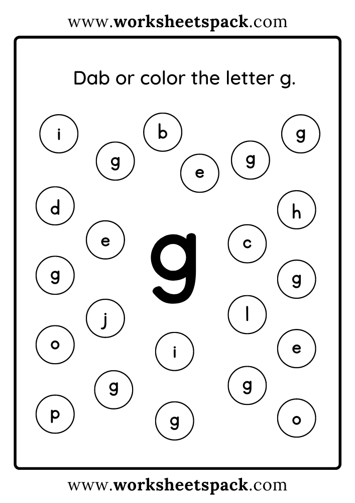 Free Letter G Printable Worksheets Worksheetspack