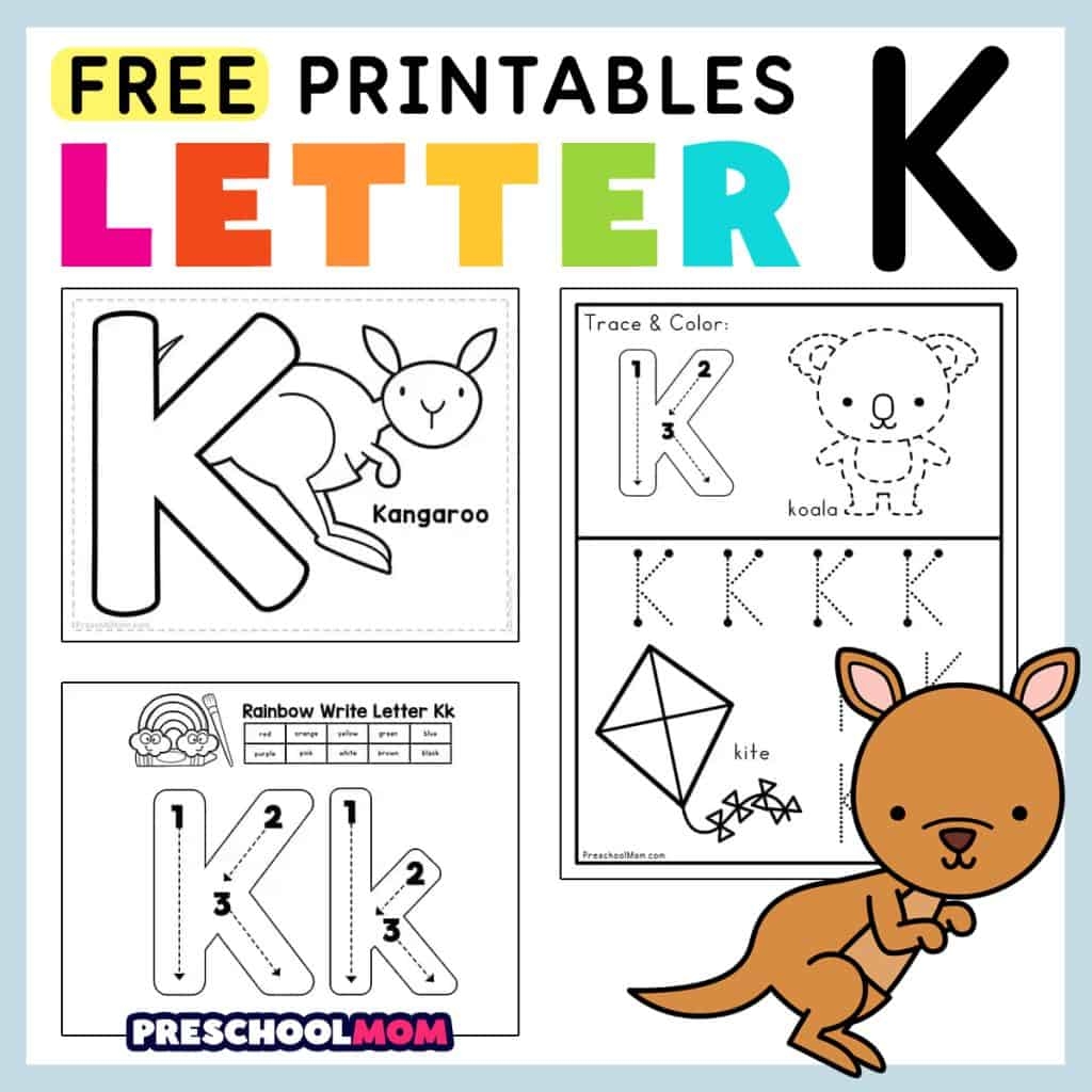 Free Letter K Worksheets For Preschool Kindergarten Kids 
