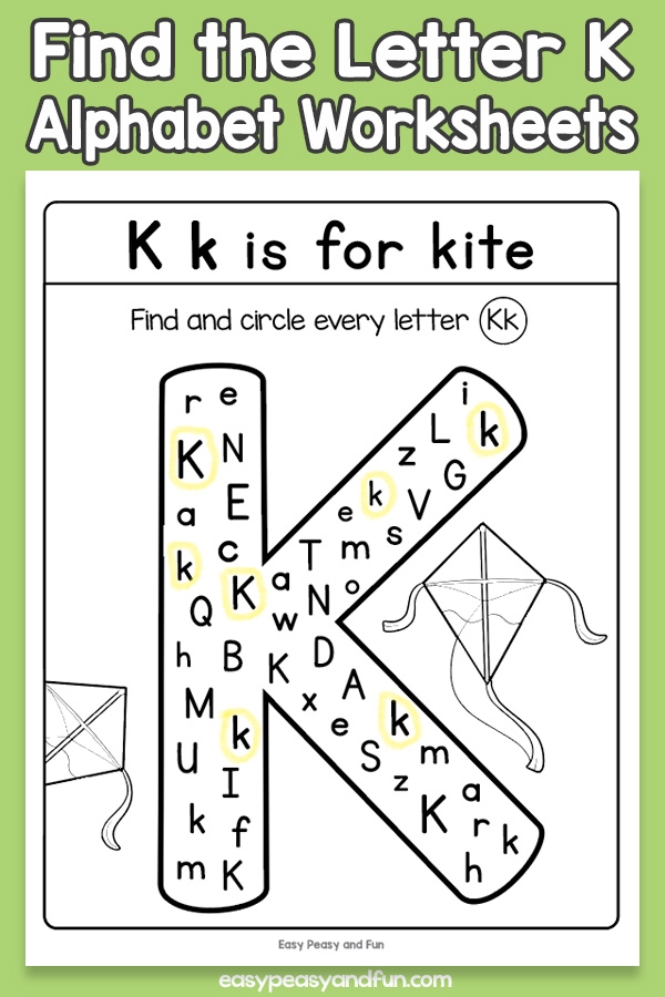 Free Letter K Worksheets For Preschool Kindergarten Kids 