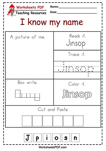 Free Name Tracing Worksheets For Preschool Free Printables