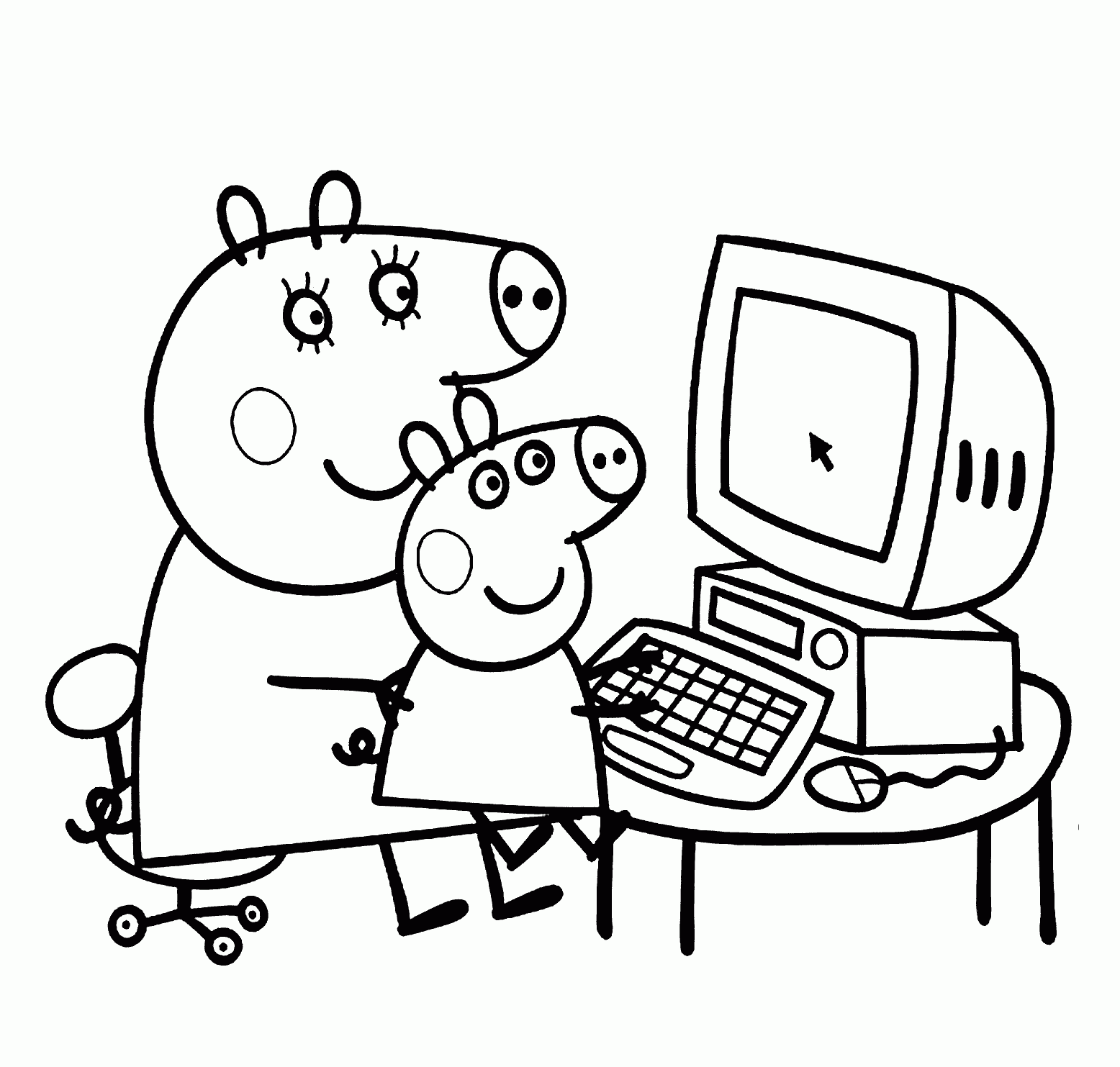 Free Peppa Pig Coloring Pages Coloring Home