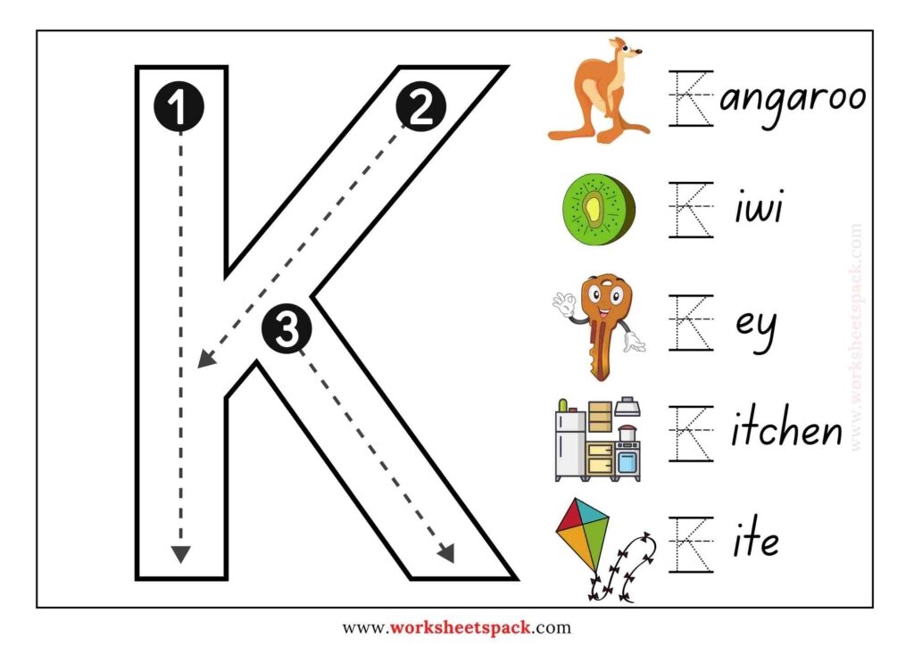 Free Printable Big Letter Tracing Worksheets Worksheetspack
