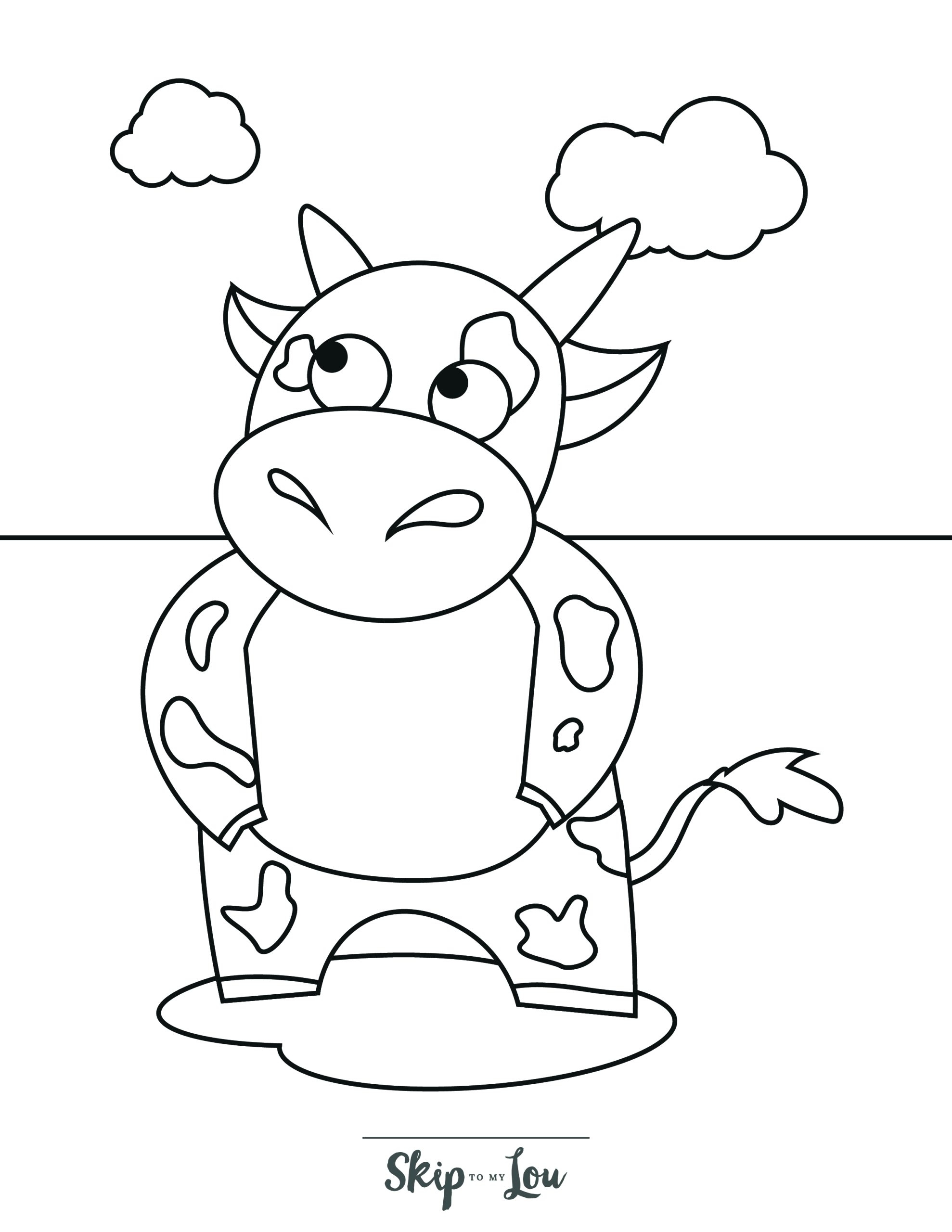 Free Printable Cow Coloring Pages With PDF Download Skip To My Lou