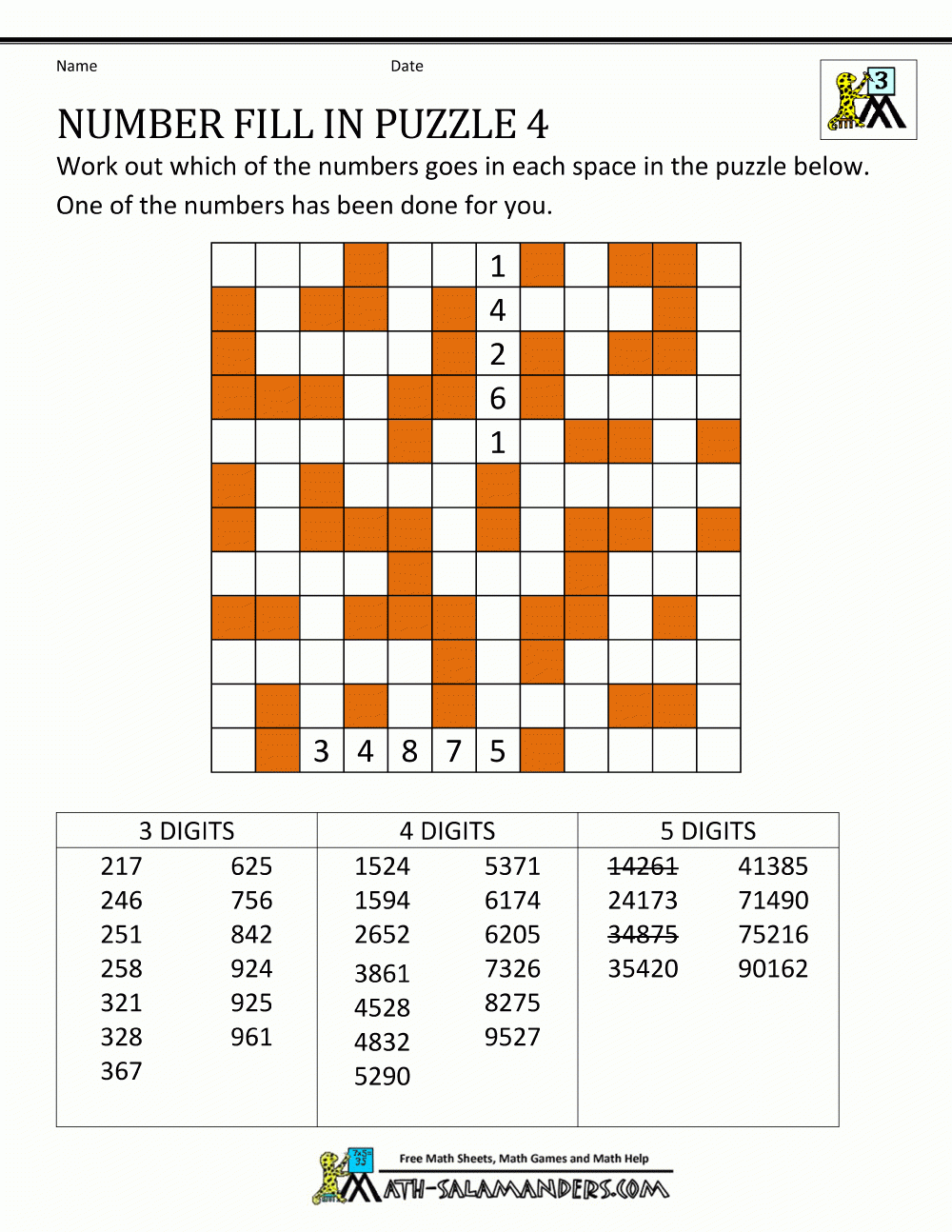 Free Printable Cross Number Puzzles Sally Crossword Puzzles