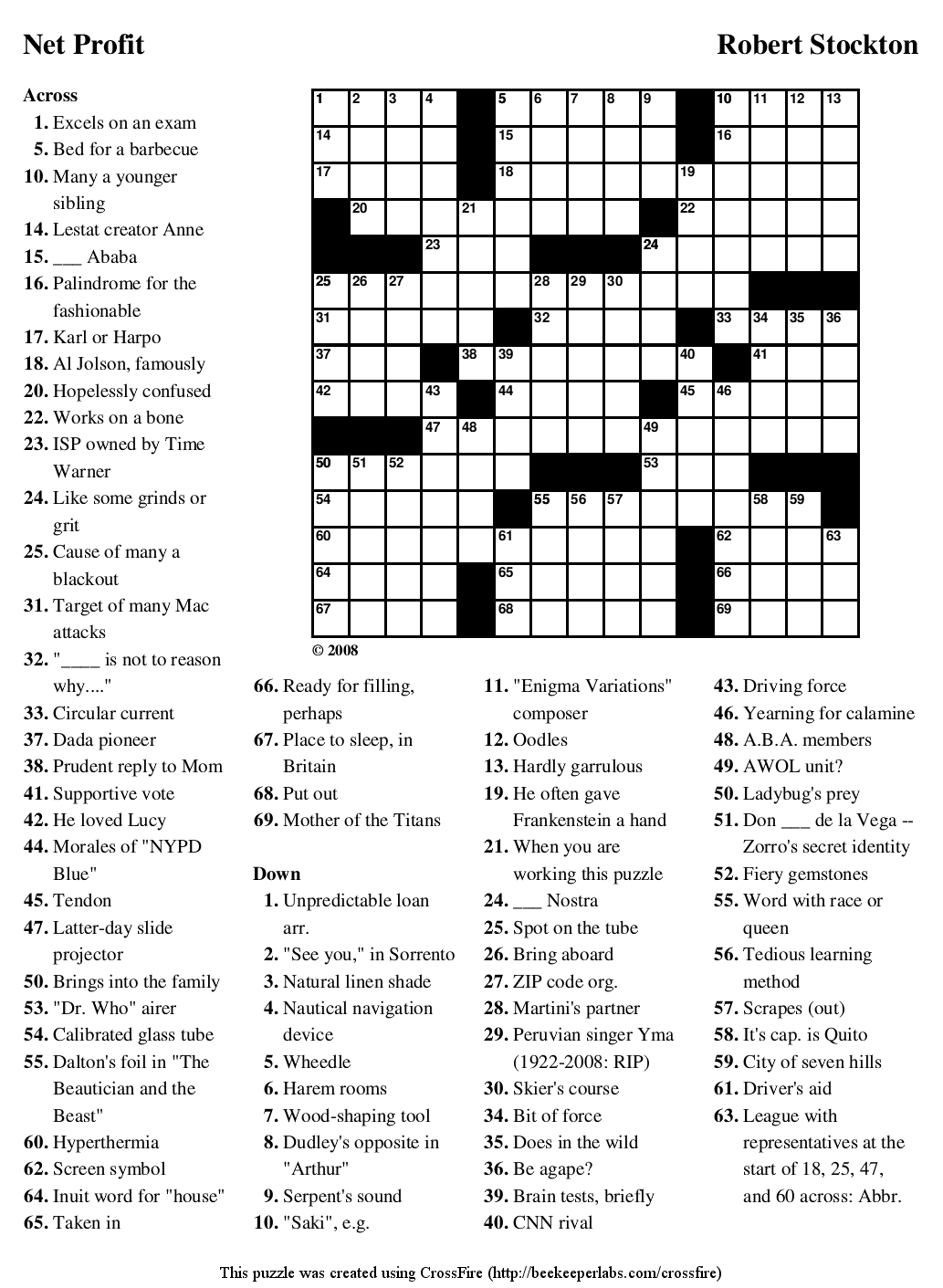 Free Printable Crossword Puzzles For Kids Yapis sticken co 