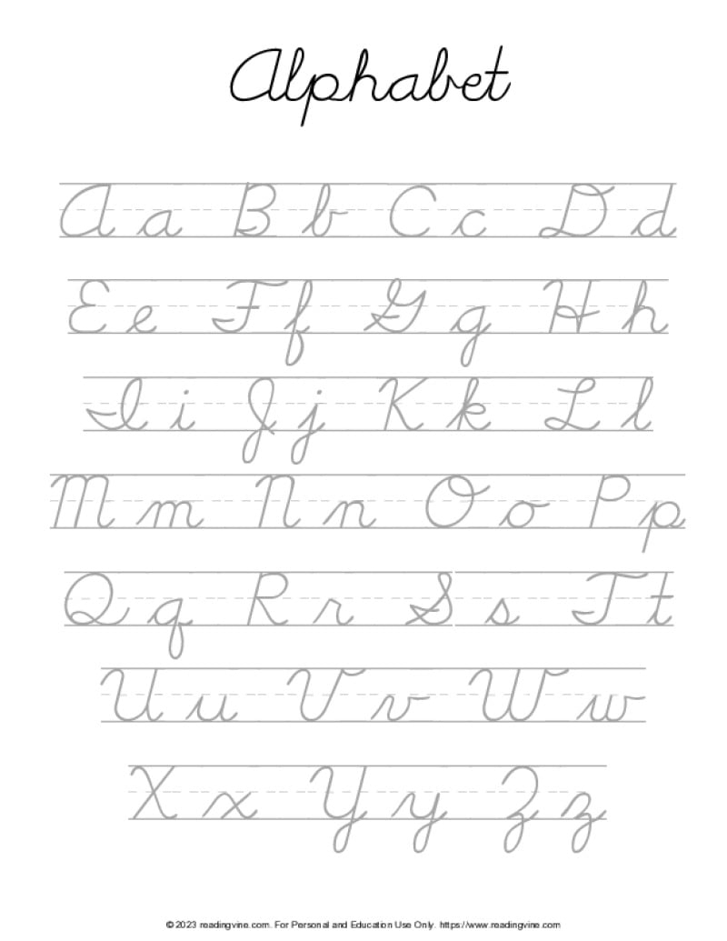 Free Printable Cursive Writing Letter A Worksheet Kiddoworksheets 