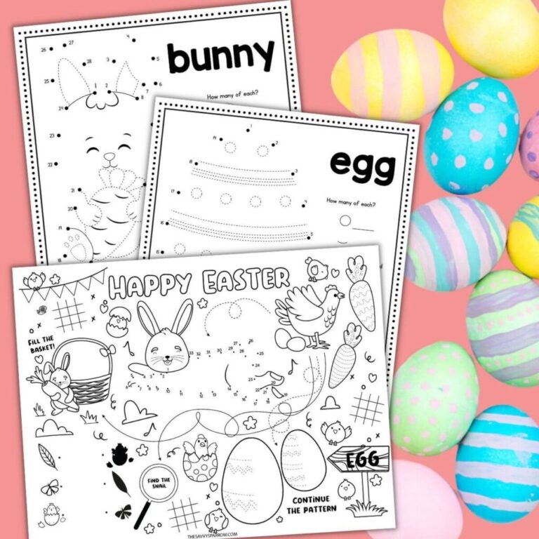 Easter Activity Sheets Printable Coloring Free