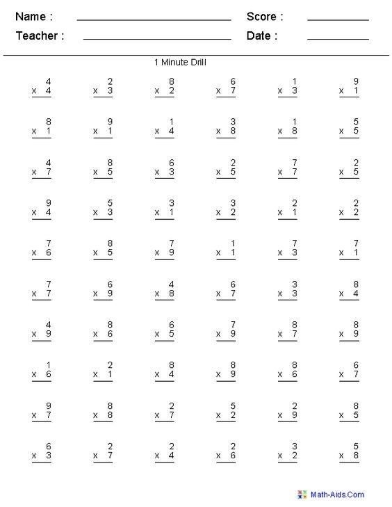 Free Printable Fourth Grade Math Worksheets Worksheets Master