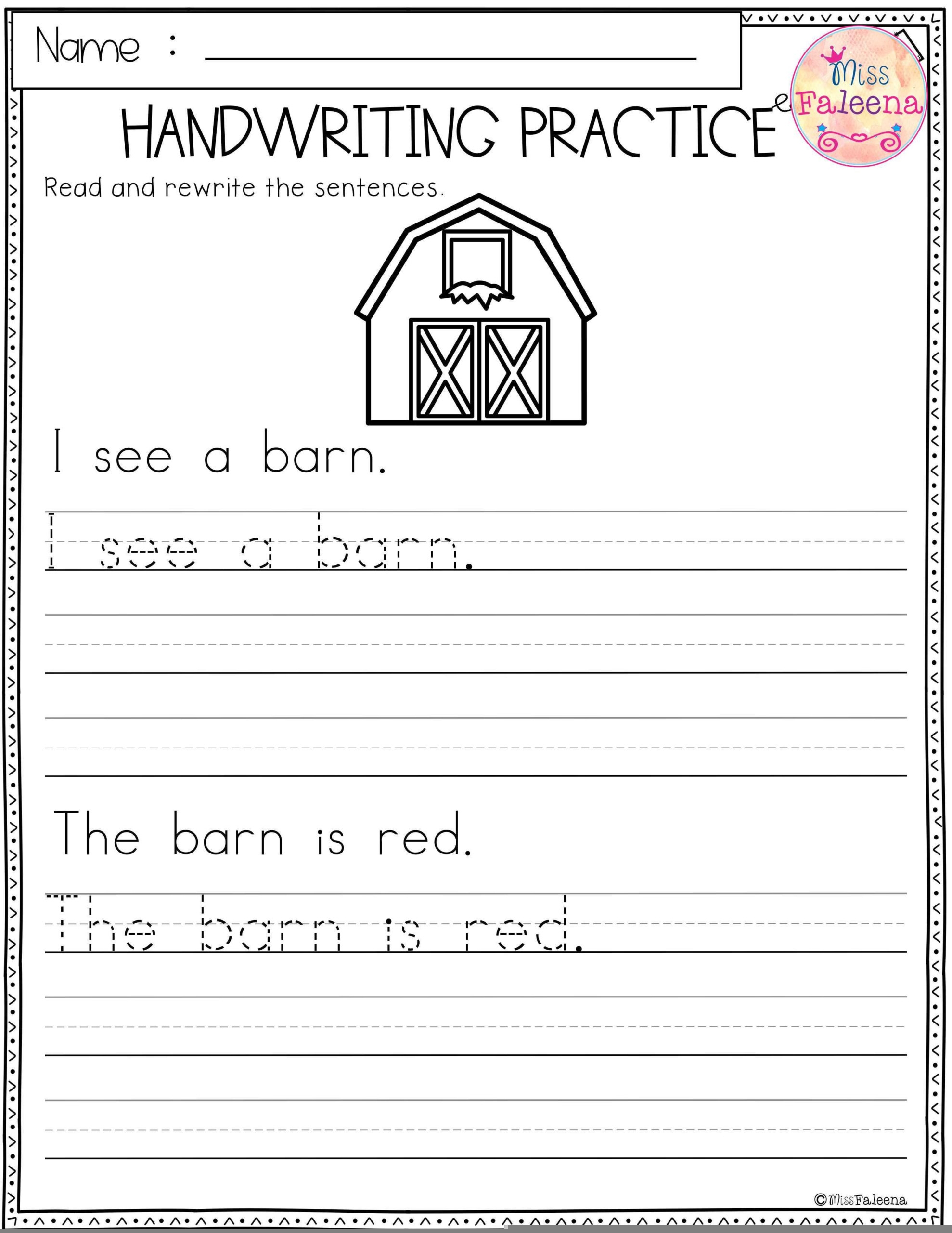 Free Printable Handwriting Worksheets Printable Worksheets