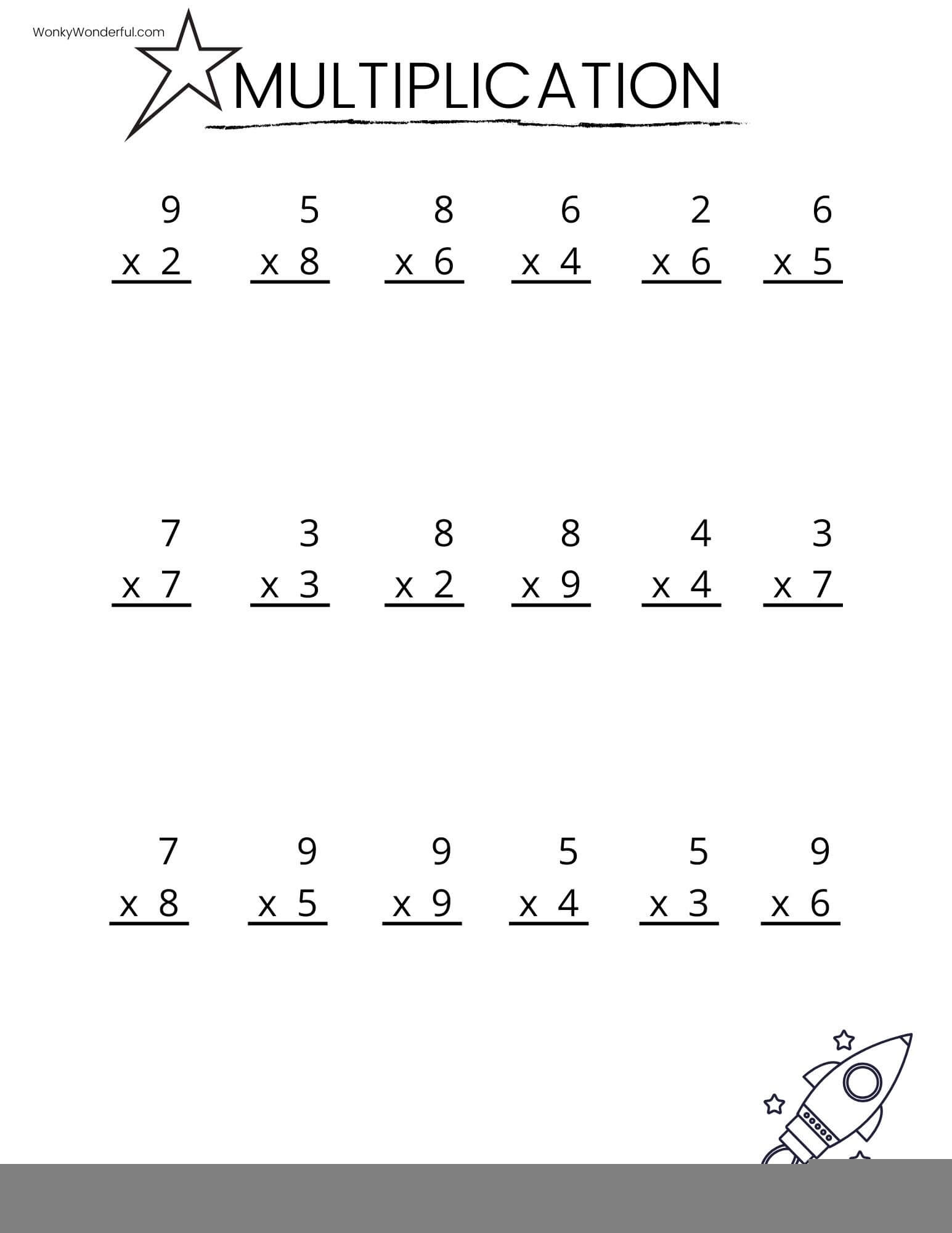 Free Printable Multiplication Worksheets Grade 2 Printable Worksheets