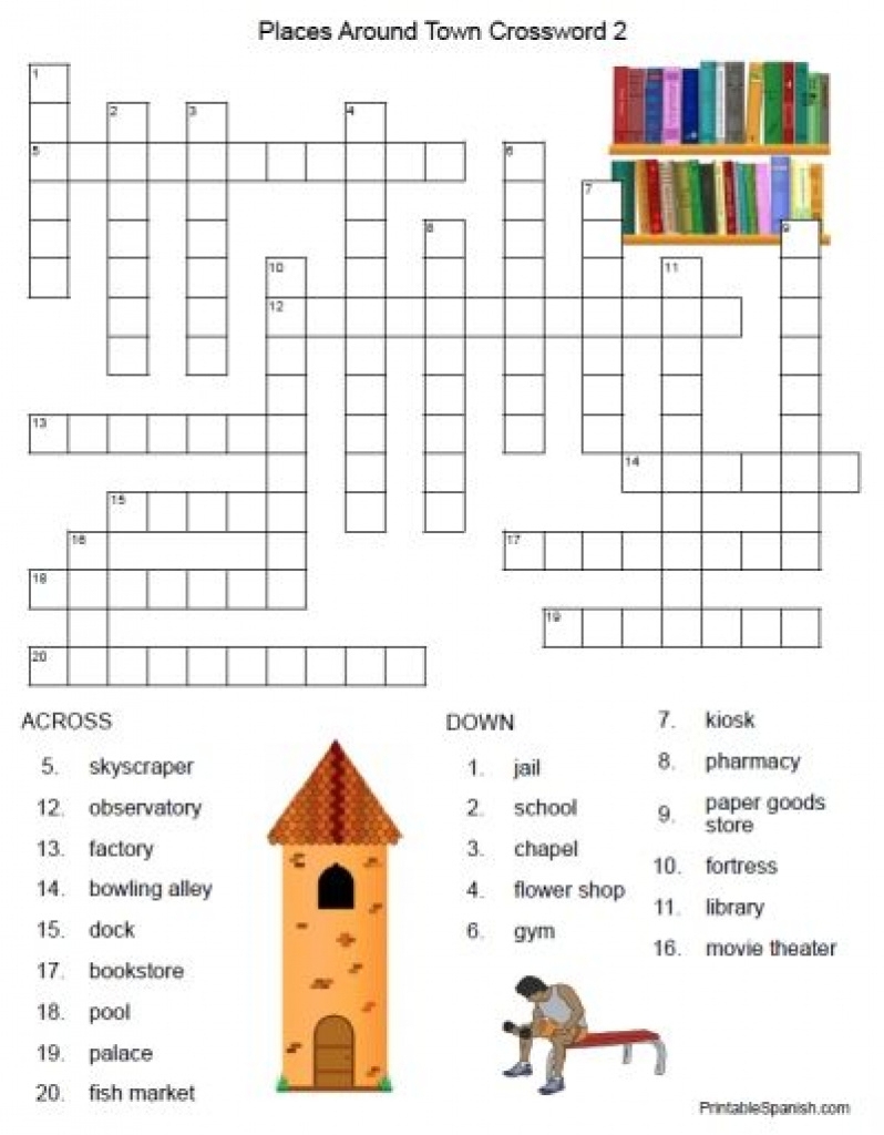 Free Printable Spanish Crossword Puzzles From Printablespanish 