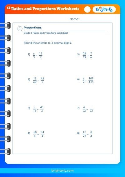 FREE Ratios And Proportions Worksheets PDFs Brighterly Worksheets 