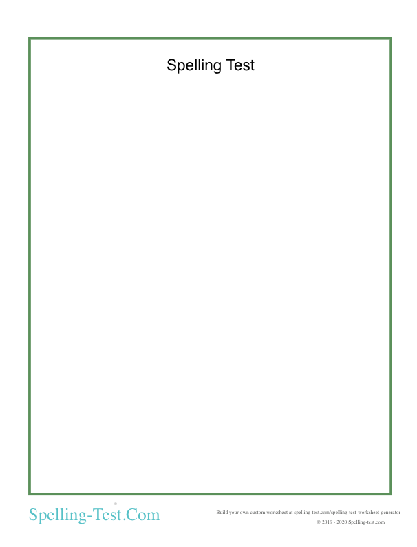 Free Spelling Worksheet Generator Download Free Spelling Worksheet 