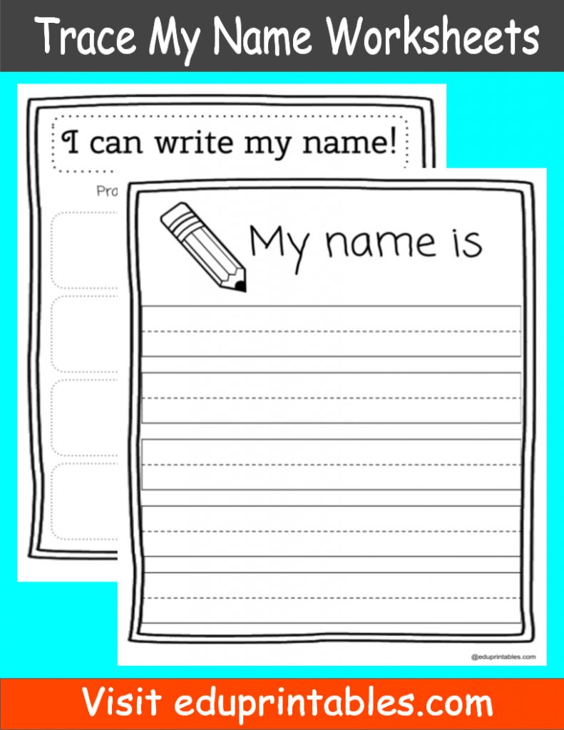 Free Trace My Name Worksheet Printable