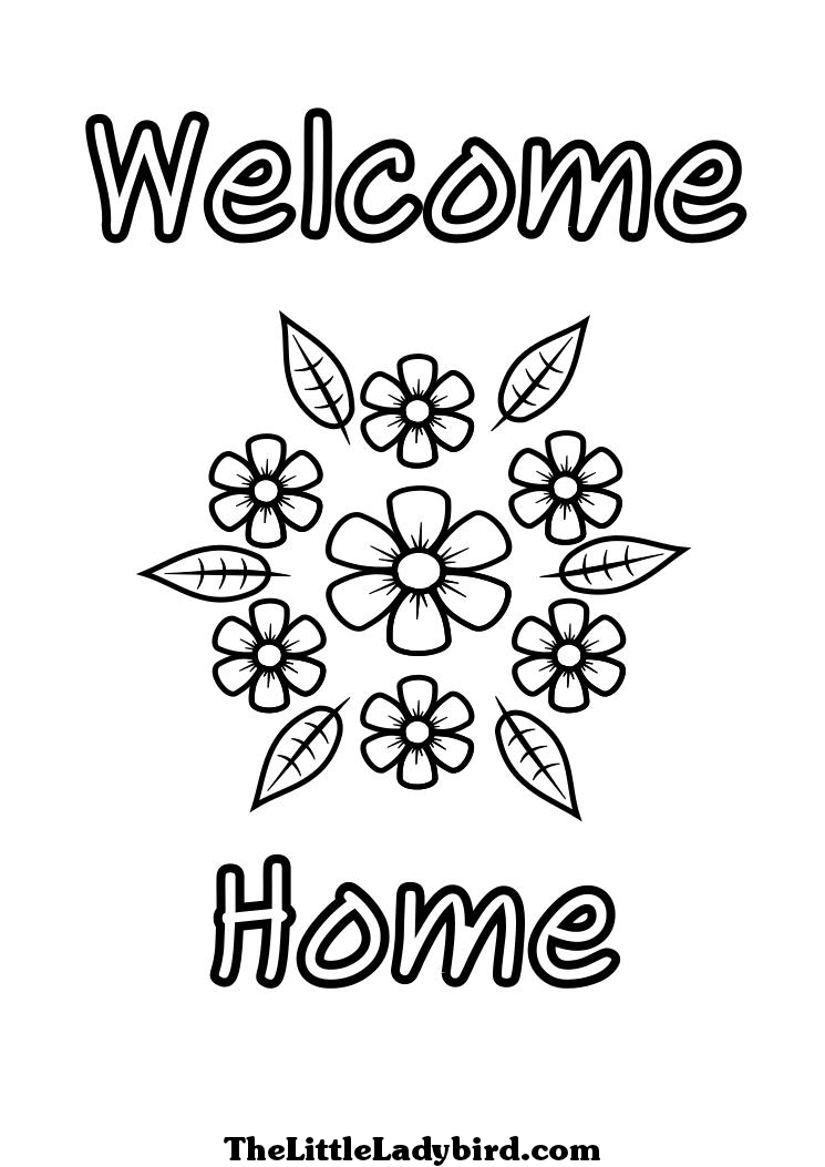 Free Welcome Home Coloring Pages Coloring Home
