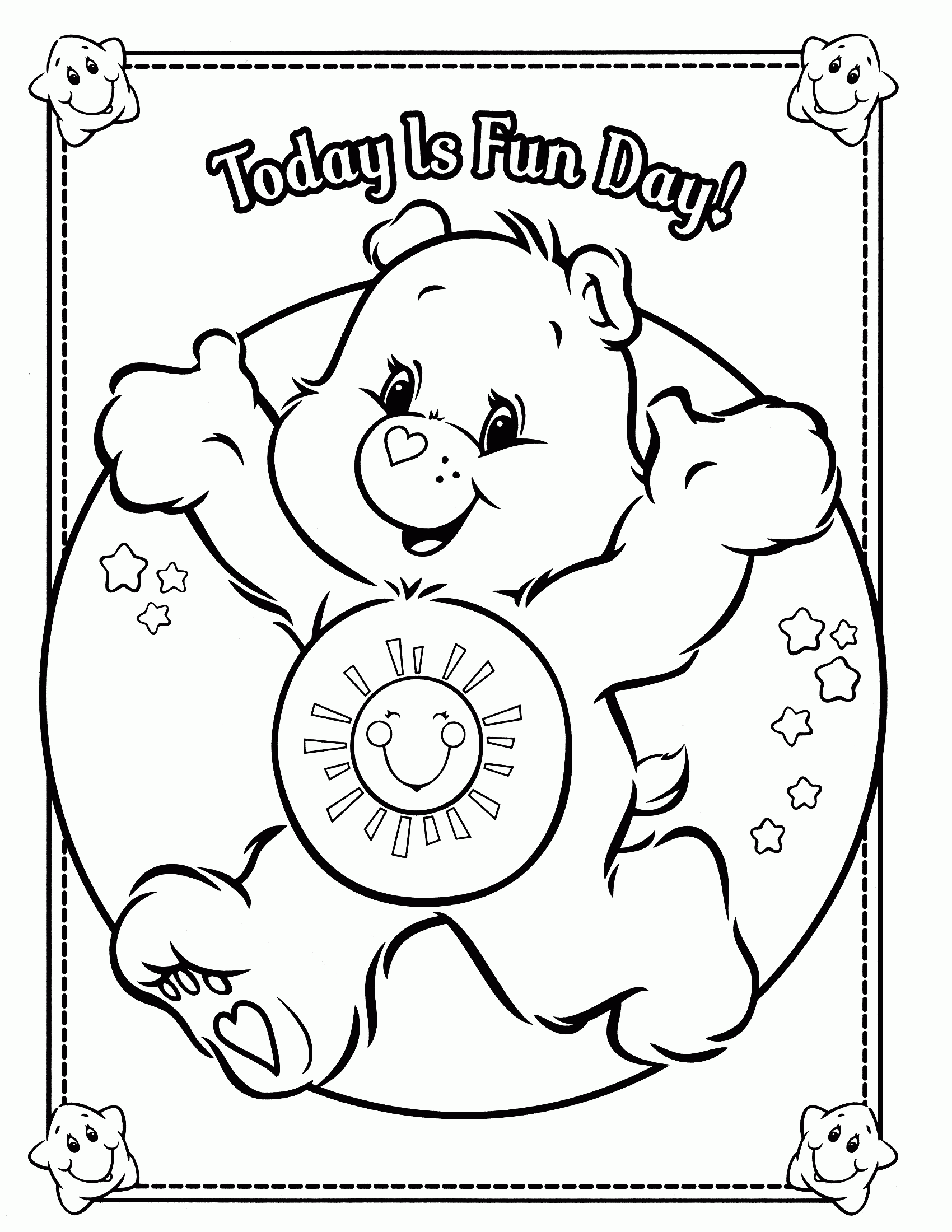 Funshine Bear Coloring Pages Coloring Home