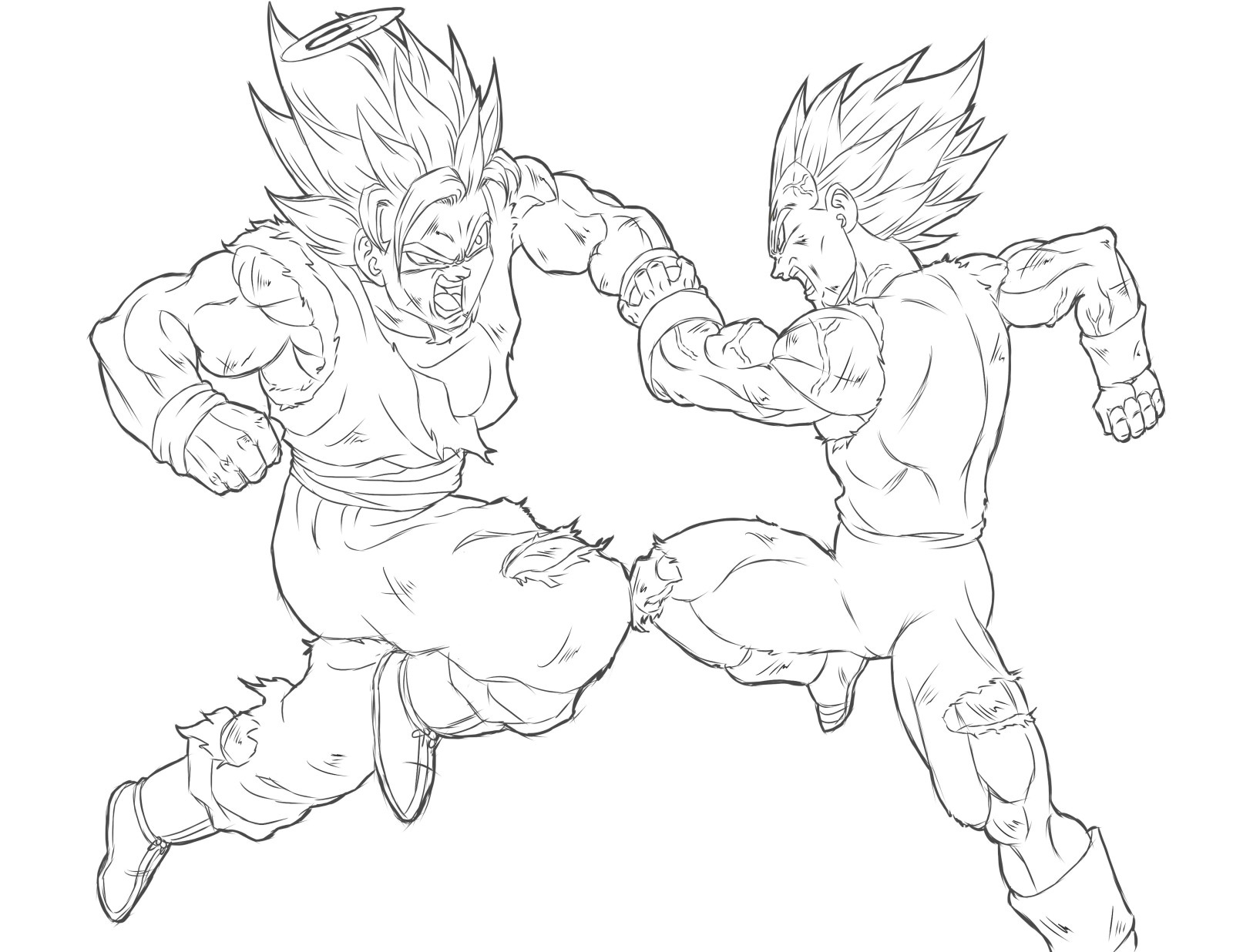 Goku And Vegeta Coloring Pages Coloring Home