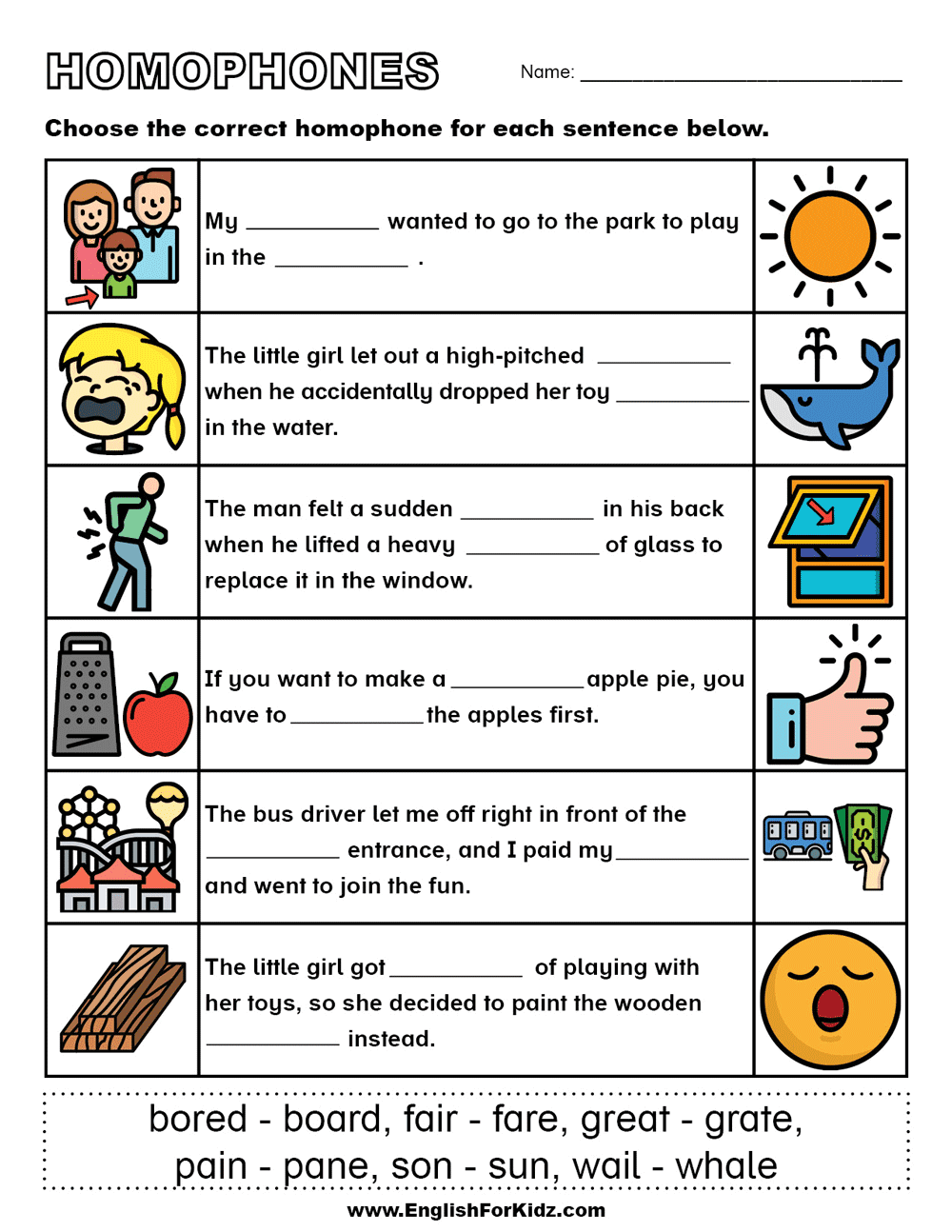 Grade 3 Homophones K5 Learning Worksheets Library