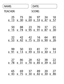 Grade 3 Multiplication Worksheets Free Printables Math Worksheets