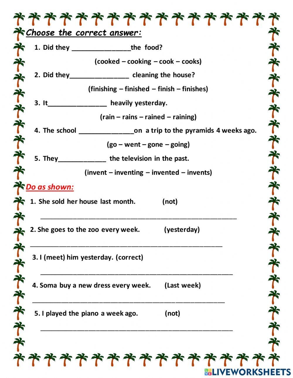 Grade 4 Grammar Worksheet Live Worksheets Worksheets Library
