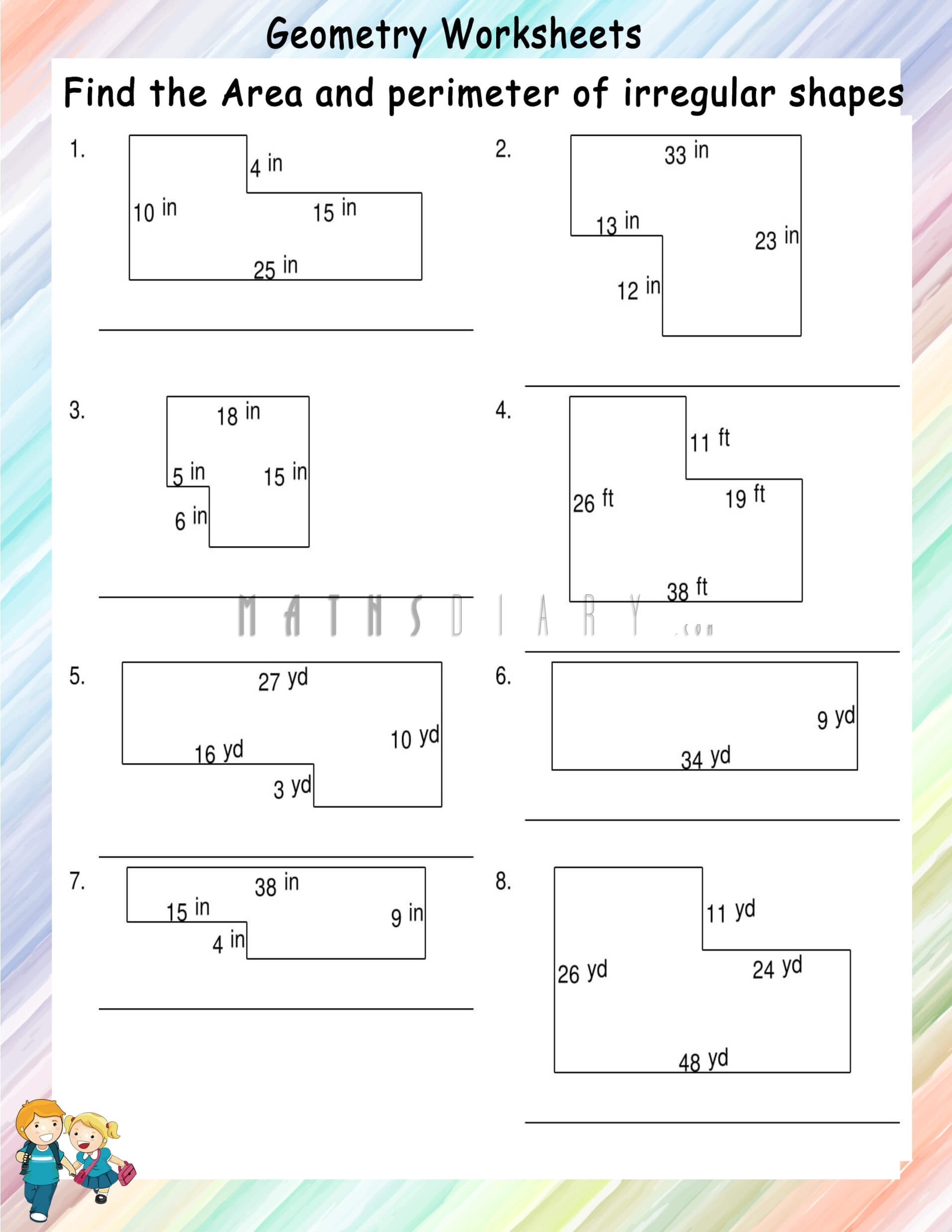 Grade 5 Area Perimeter Worksheets Free Worksheets Worksheets Library