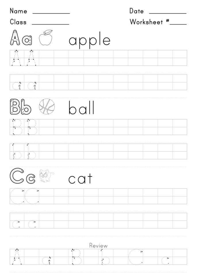 Handwriting Worksheets For Kids Db excel