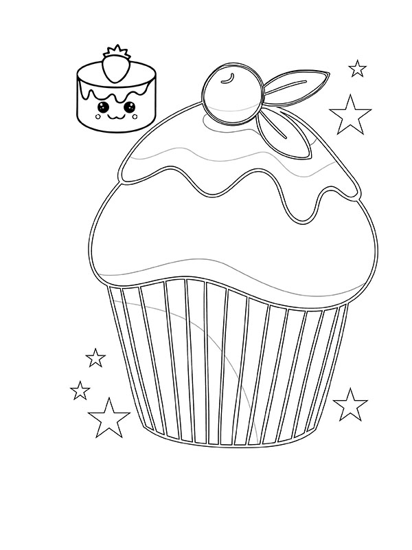 Hello Kitty Cupcake Coloring Page Free Printable Coloring Pages For Kids