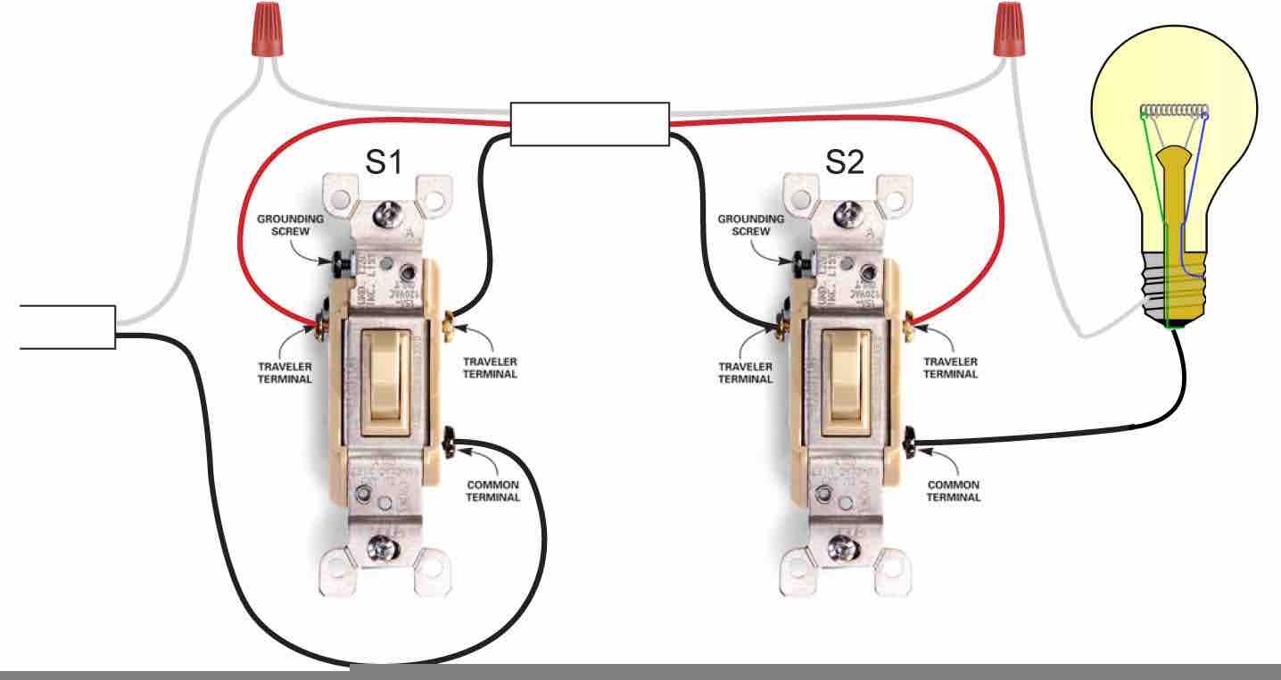 How To Wire 3 Way Lighting Circuit Youtube 3 Way Light Switching 