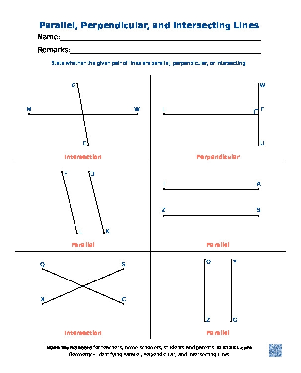 Identifying Lines Worksheet Download Worksheets Library