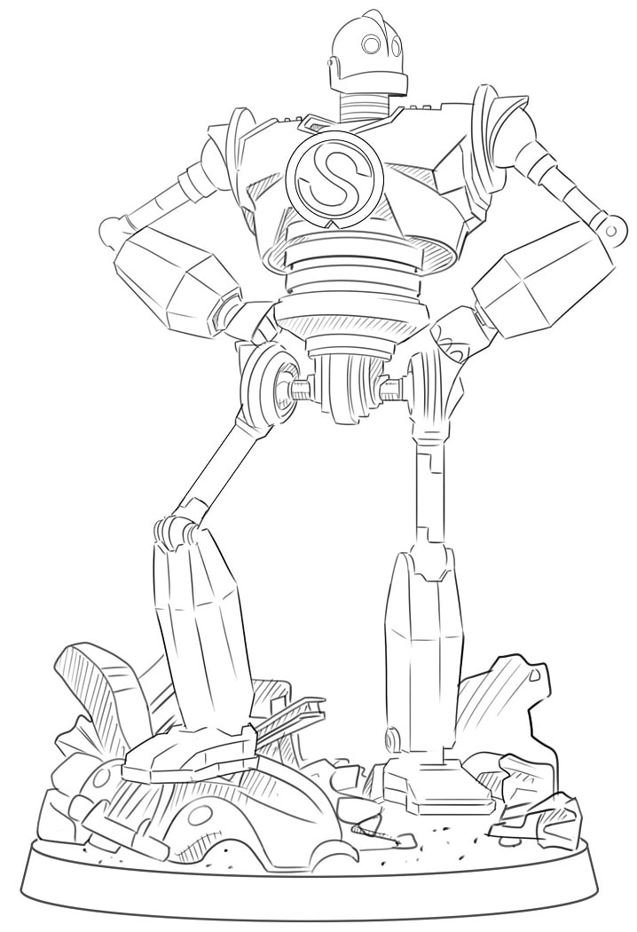 Iron Giant Coloring Page 1 Coloring Page Free Printable Coloring 