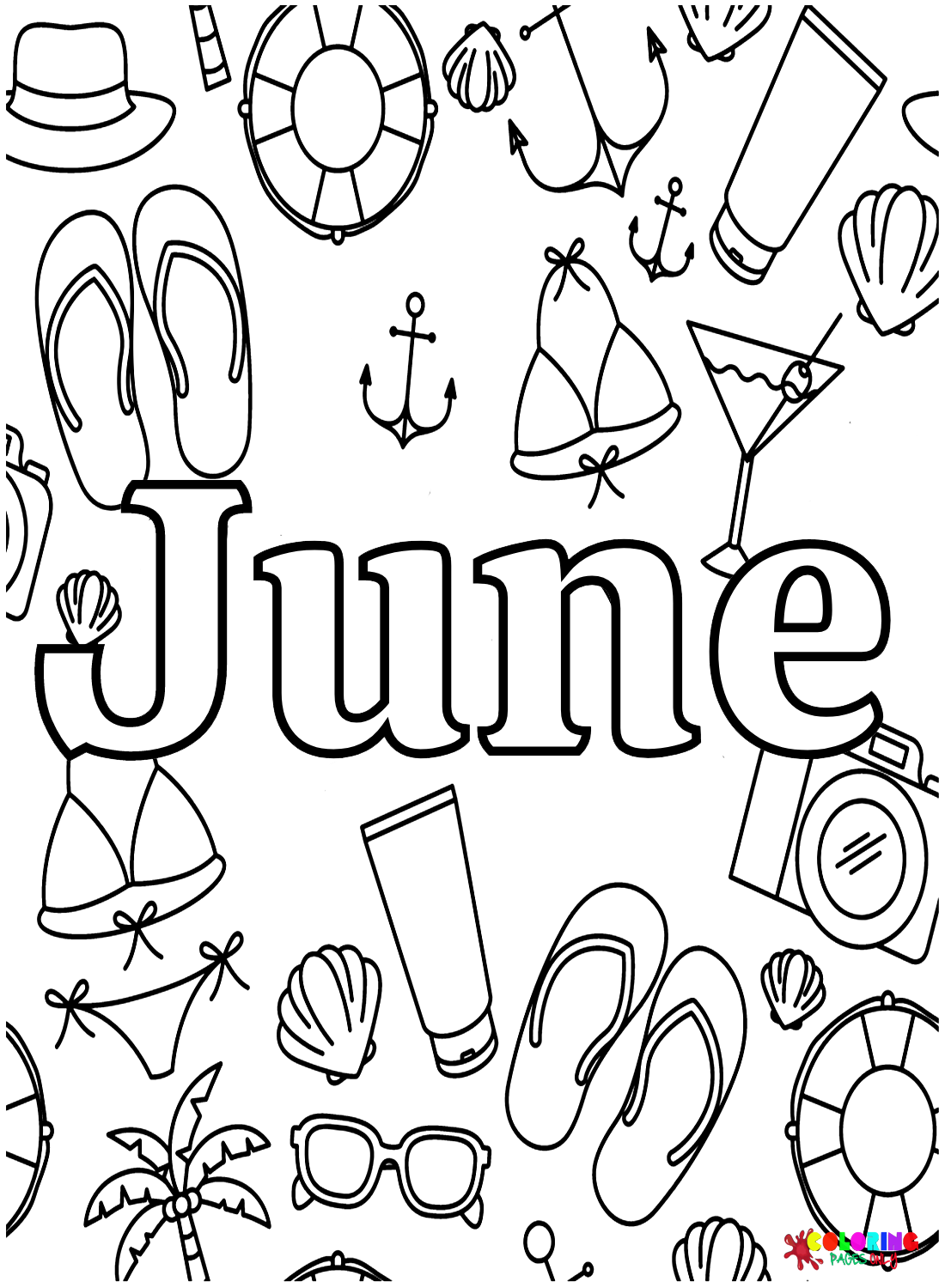 June Coloring Pages Printable Summer Coloring Pages C Vrogue co
