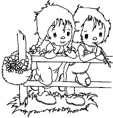 Kids Coloring Pages quot Country Kids quot 