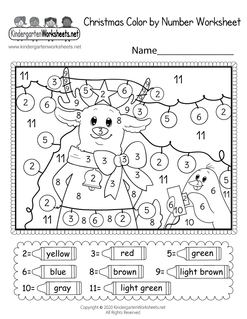 Kindergarten Christmas Coloring Worksheets Ronald Worksheets